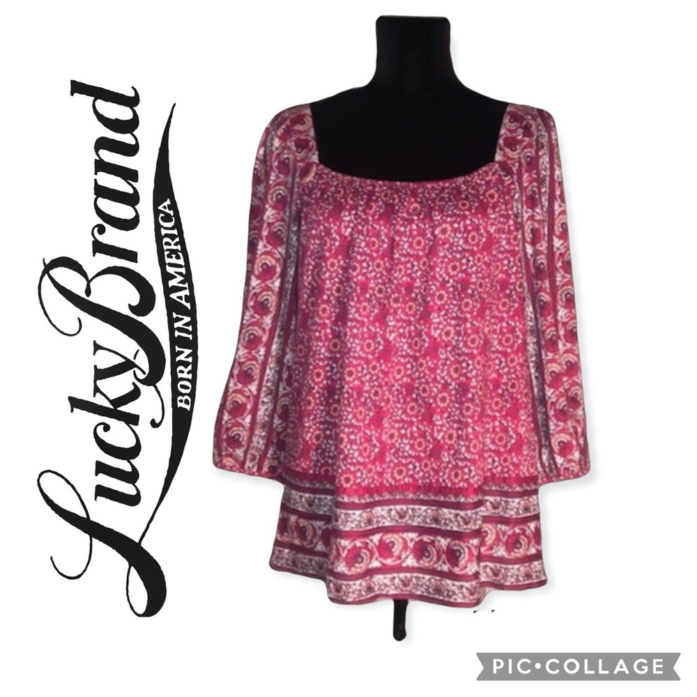 LUCKY BRAND BOHEMIAN TUNIC SZ MED